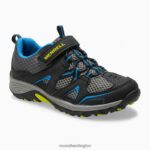 Trail Chaser Shoe (MK261971) Merrell Kids 8VV6P1463 Shoes Black/Blue - Image 2