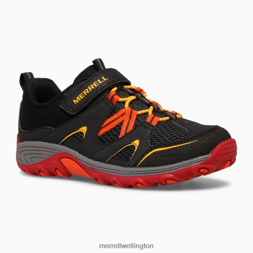 Trail Chaser Shoe (MK265717) Merrell Kids 8VV6P1460 Shoes Black/Grey/Red - Image 3