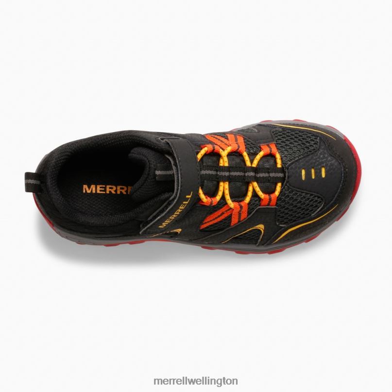 Trail Chaser Shoe (MK265717) Merrell Kids 8VV6P1460 Shoes Black/Grey/Red - Image 6