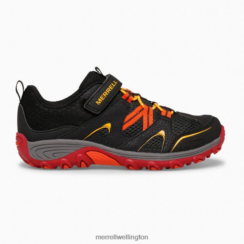 Trail Chaser Shoe (MK265717) Merrell Kids 8VV6P1460 Shoes Black/Grey/Red - Image 1