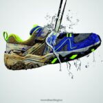 Trail Quest (MK262619) Merrell Kids 8VV6P1350 Shoes Blue/Green - Image 3
