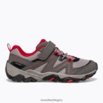 Trail Quest (MK263181) Merrell Kids 8VV6P1351 Shoes Grey/Red/Black - Image 2