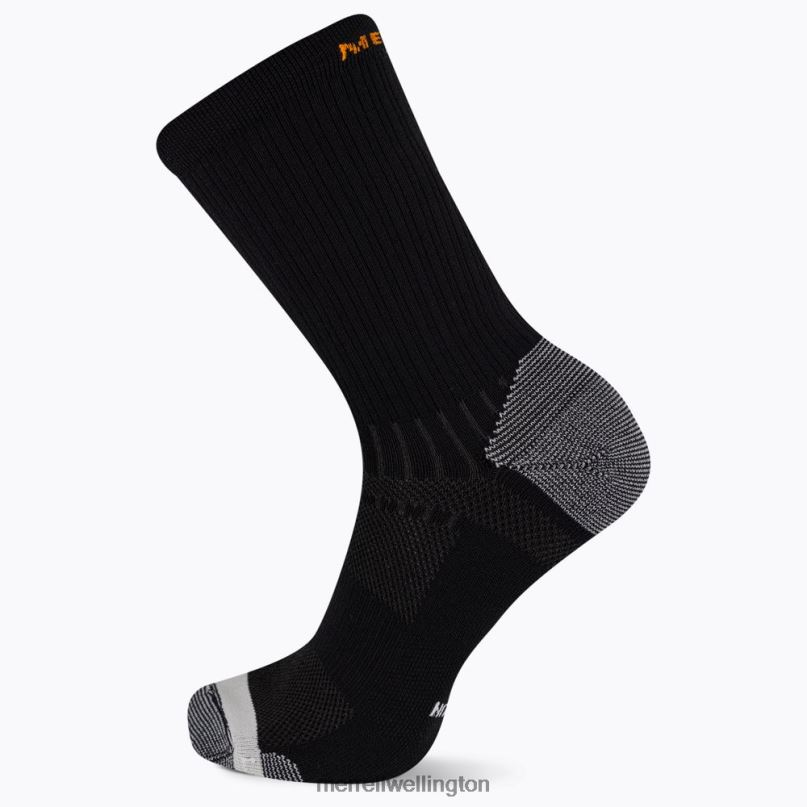 Trail Runner Light Crew Sock (JSS27021-010) Merrell Unisex 8VV6P469 Accessories Black - Image 1