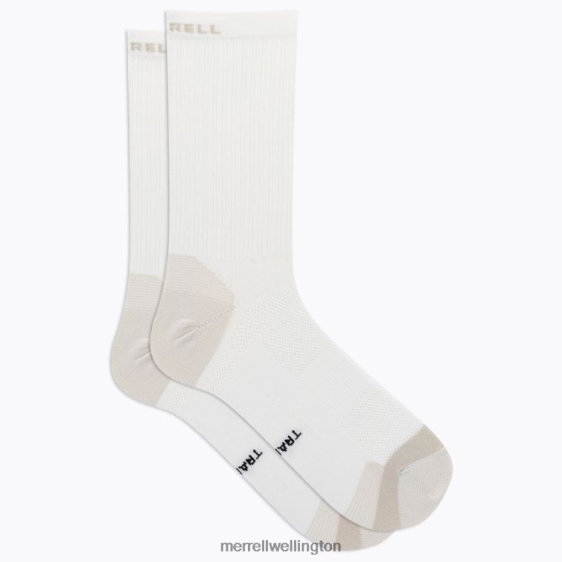 Trail Runner Light Crew Sock (JSS27021-100) Merrell Unisex 8VV6P471 Accessories White - Image 4