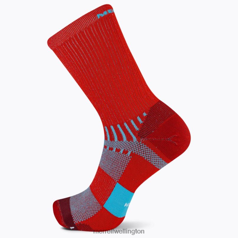 Trail Runner Light Crew Sock (JSS27021-600) Merrell Unisex 8VV6P470 Accessories Red - Image 2