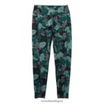 Trail Running Legging (JWF26560-330) Merrell Women 8VV6P1194 Clothes Sea Moss Leaf Print