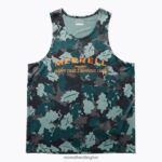 Trail Running Singlet (JMF26614-330) Merrell Men 8VV6P779 Clothes Sea Moss Leaf Print - Image 2