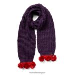 Trailhead Pom Scarf (JAF26279-620) Merrell Unisex 8VV6P562 Accessories Burgandy/Lava