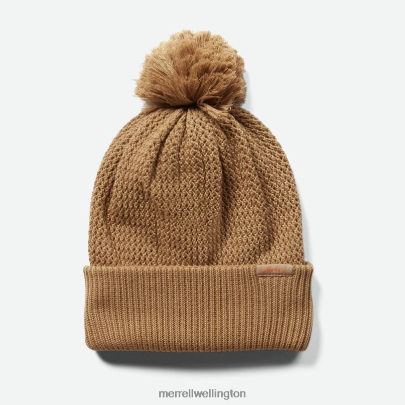 Waffle Bobble Beanie (JAF26648-176) Merrell Unisex 8VV6P377 Accessories Sepia Tint - Image 1
