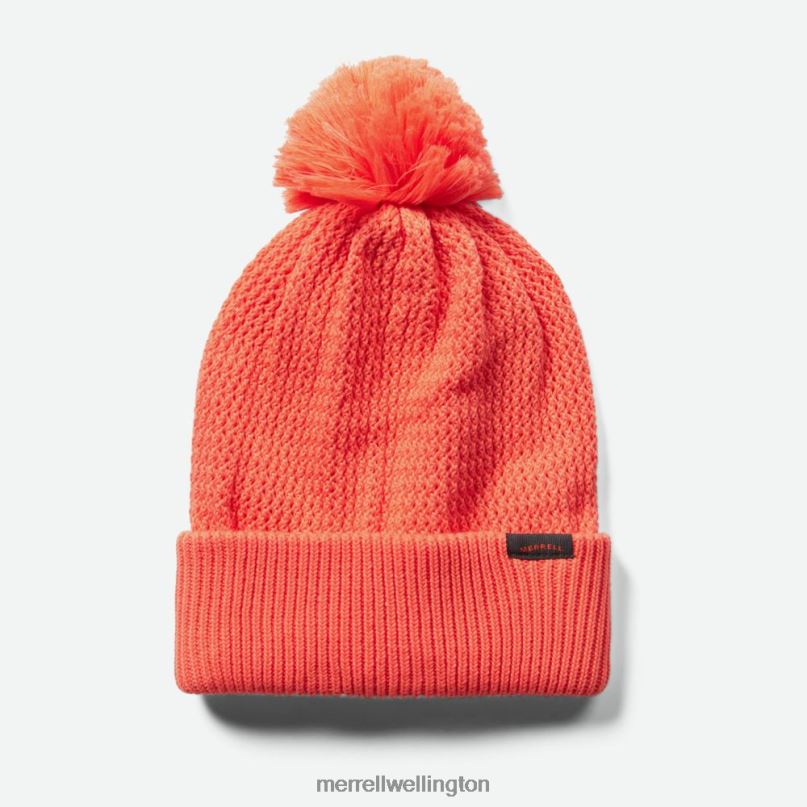 Waffle Bobble Beanie (JAF26648-628) Merrell Unisex 8VV6P375 Accessories Peach Echo - Image 1