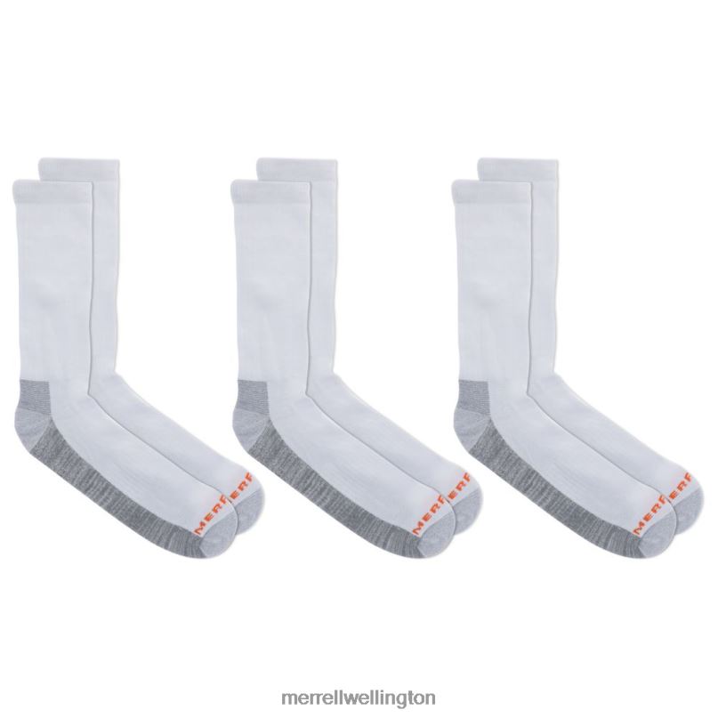 Work Crew Sock 6 Pack (JSS26719-100) Merrell Unisex 8VV6P265 Accessories White - Image 3