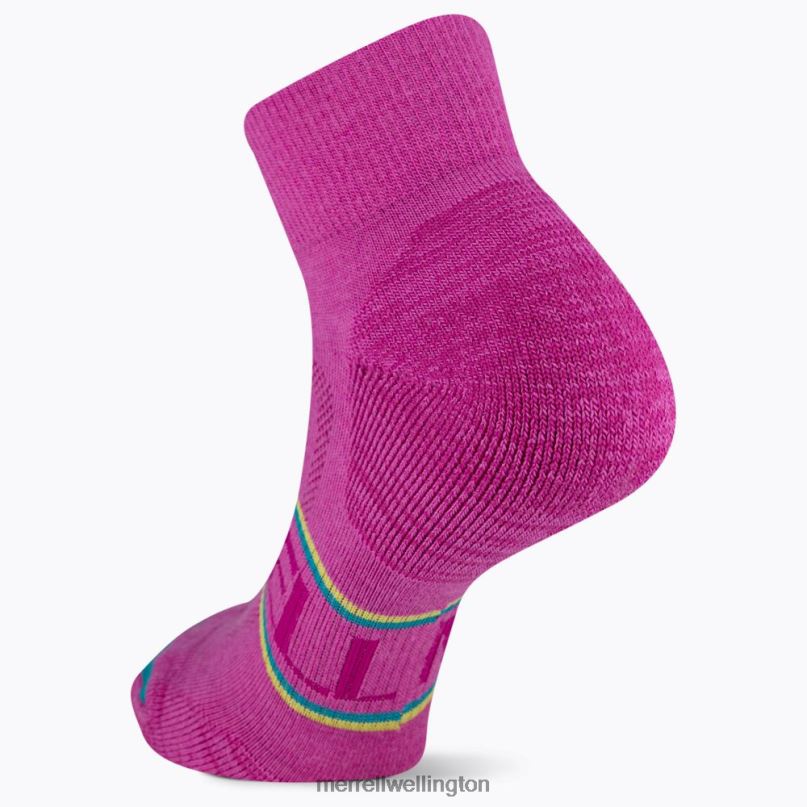 Zoned Quarter Hiker Sock (JSS27012-652) Merrell Unisex 8VV6P299 Accessories Pink Multi - Image 3