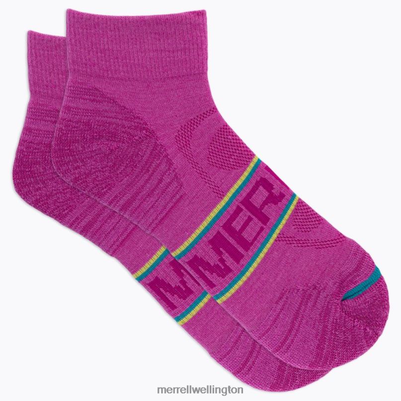 Zoned Quarter Hiker Sock (JSS27012-652) Merrell Unisex 8VV6P299 Accessories Pink Multi - Image 4